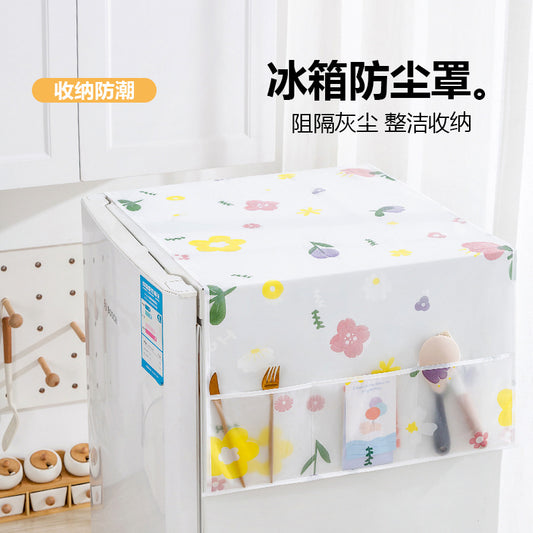 Refrigerator Dust Cover Hanging Storage Bag Single Door Double Door Anti-Gray Cover Cloth Storage Bag Type Shopping Bags Cover Towel Household