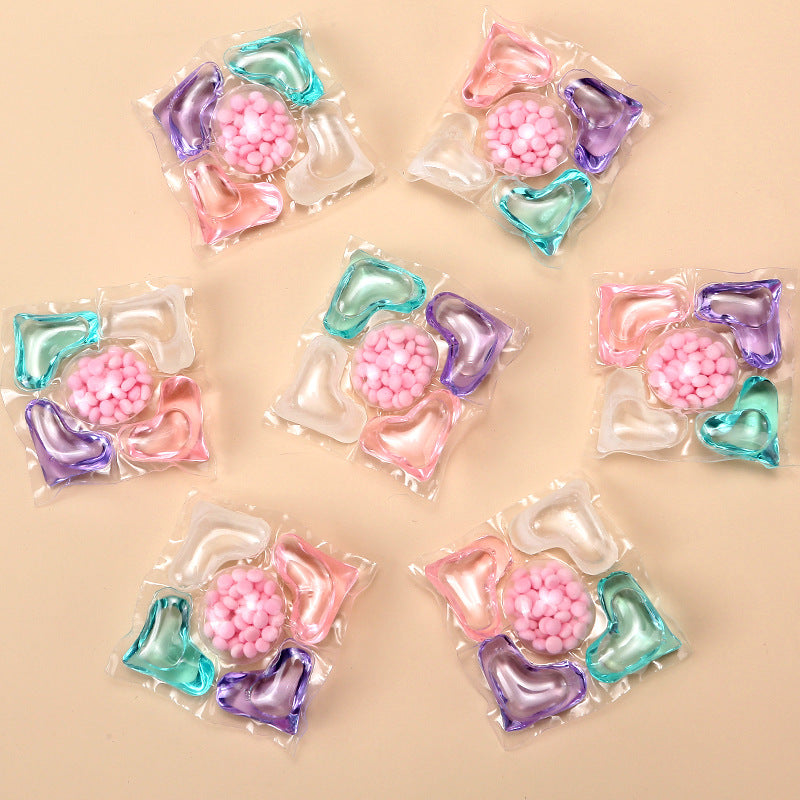 5-in-1 Laundry Pods Long-lasting Fragrance Pods Powerful Stain Removal Softening Antibacterial Mite Removal Laundry Pods Concentrated Laundry Detergent