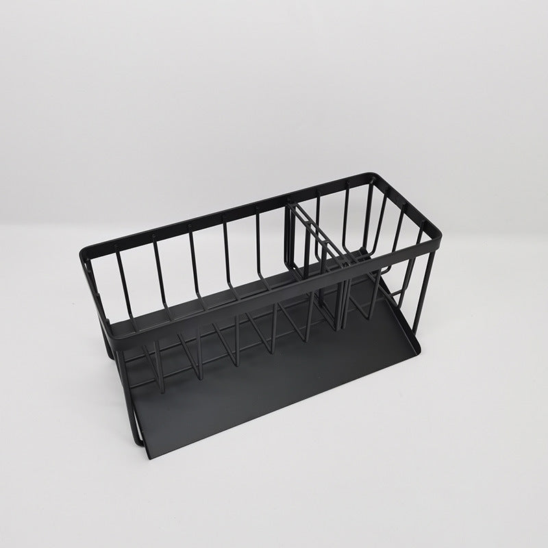 304 Stainless Steel Sponge Holder Sink Cloth Draining Rack Kitchen Supplies Countertop Multifunctional Storage Organizer