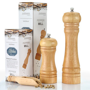 Manual 5inch 8inch 10inch Grinder Pepper Grinder Oak Wood Sichuan Pepper Freshly Ground Pepper Powder Seasoning Jar Grinder Bottle