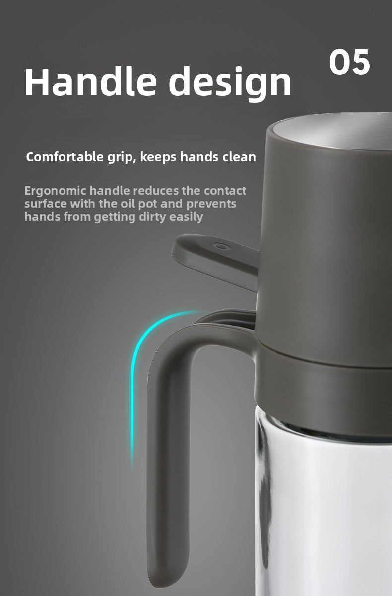 Personalized Design Oil Sprayer Kitchen Household Glass Spray Oil Sprayer Leak-Proof Oil Can Air Fryer Oil Spray Bottle