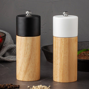 Manual 5inch 8inch 10inch Grinder Pepper Grinder Oak Wood Sichuan Pepper Freshly Ground Pepper Powder Seasoning Jar Grinder Bottle