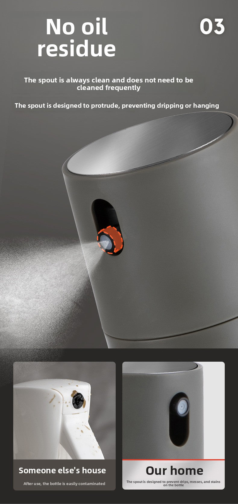 Personalized Design Oil Sprayer Kitchen Household Glass Spray Oil Sprayer Leak-Proof Oil Can Air Fryer Oil Spray Bottle