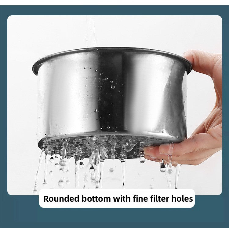 Stainless Steel Swan Drain Basket Hanging Drain Rack Kitchen Sink Special No-Drill Dry and Wet Separation Filter Basket