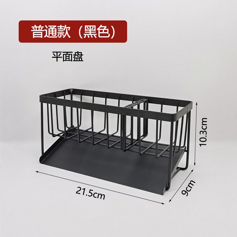 304 Stainless Steel Sponge Holder Sink Cloth Draining Rack Kitchen Supplies Countertop Multifunctional Storage Organizer