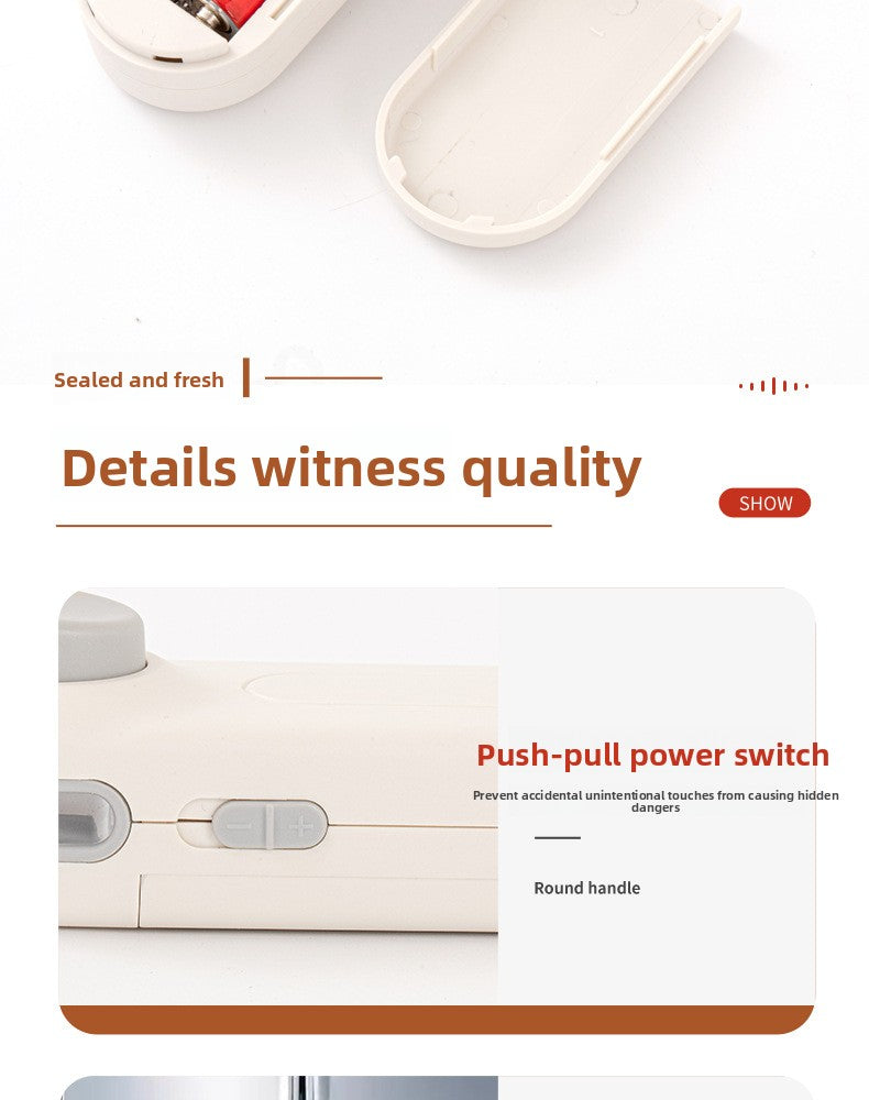 Mini Sealing Machine Small Household Plastic Sealer Snack Moisture-Proof Sealing Artifact Portable Hand Press Plastic Bag Sealer