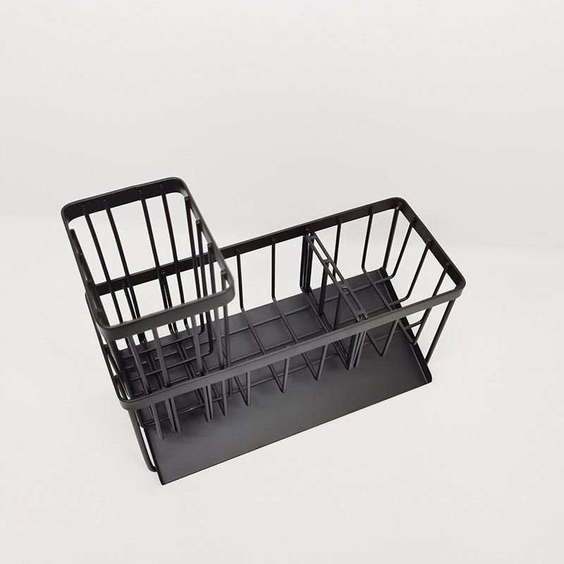 304 Stainless Steel Sponge Holder Sink Cloth Draining Rack Kitchen Supplies Countertop Multifunctional Storage Organizer