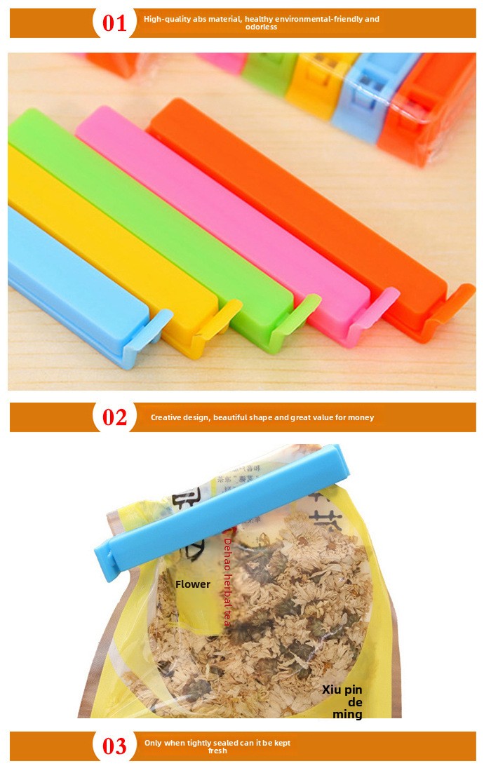 11cm Sealing Clip Food Sealing Clip Eco-friendly Plastic Bag Sealing Moisture-proof Clip