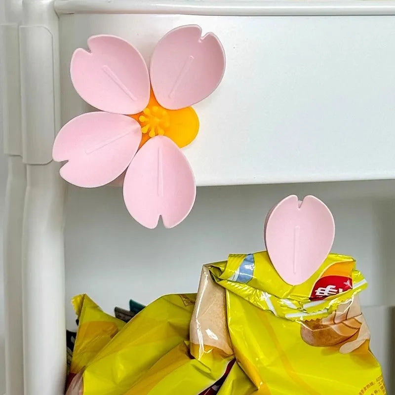 Magnetic Clip Sakura Sealing Clip Lotus Sealing Clip Refrigerator Magnet Food Bag Clip Snack Lotus Sealing Clip