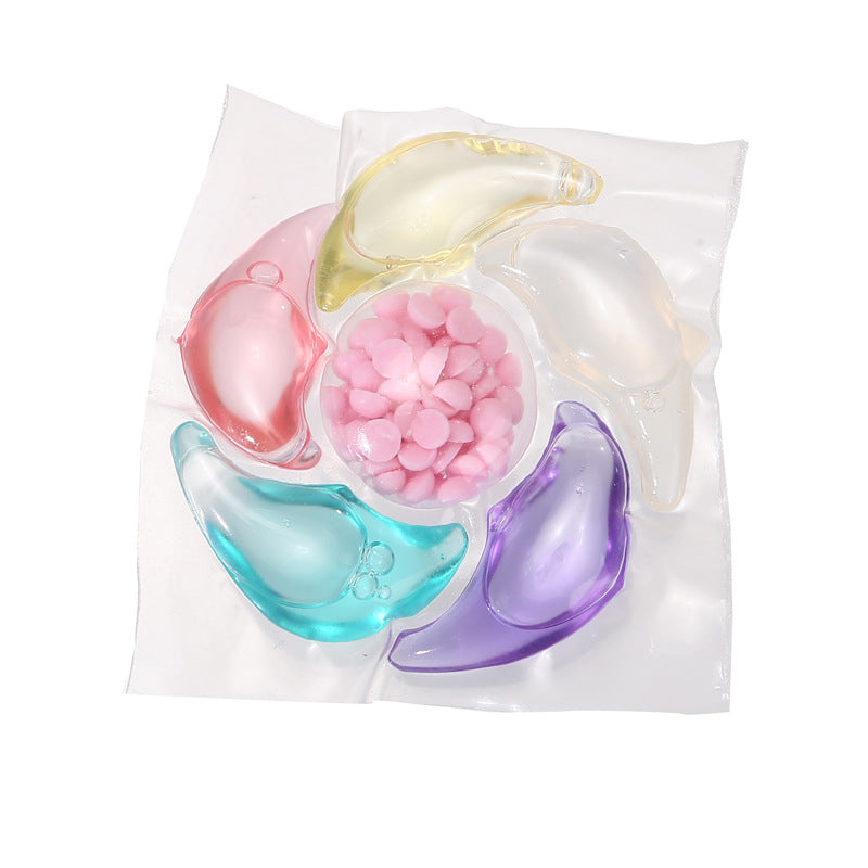 5-in-1 Laundry Pods Long-lasting Fragrance Pods Powerful Stain Removal Softening Antibacterial Mite Removal Laundry Pods Concentrated Laundry Detergent