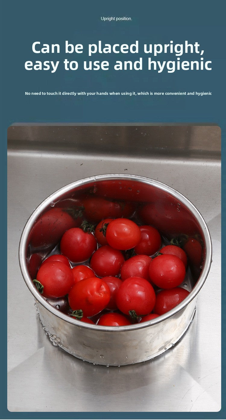 Stainless Steel Swan Drain Basket Hanging Drain Rack Kitchen Sink Special No-Drill Dry and Wet Separation Filter Basket