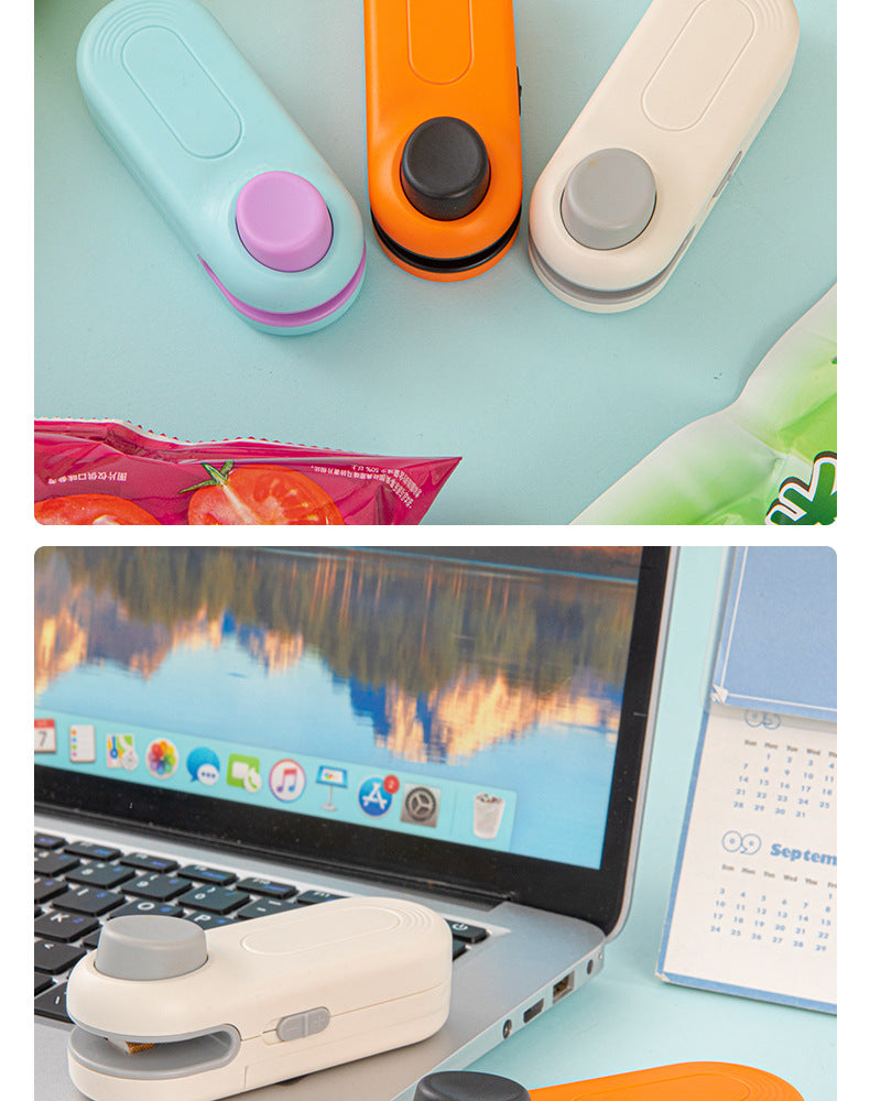Mini Sealing Machine Small Household Plastic Sealer Snack Moisture-Proof Sealing Artifact Portable Hand Press Plastic Bag Sealer