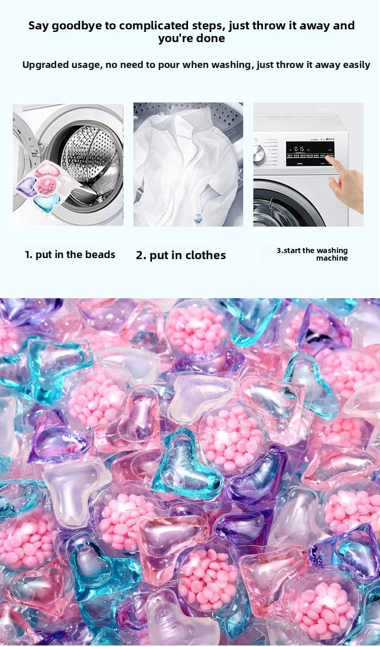 5-in-1 Laundry Pods Long-lasting Fragrance Pods Powerful Stain Removal Softening Antibacterial Mite Removal Laundry Pods Concentrated Laundry Detergent