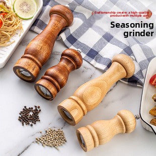 Manual 5inch 8inch 10inch Grinder Pepper Grinder Oak Wood Sichuan Pepper Freshly Ground Pepper Powder Seasoning Jar Grinder Bottle