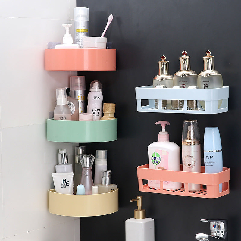 Bathroom Storage Rack Wall-Mounted Bathroom Punch-Free Storage Rack Toilet Suction Cup Bathroom Storage Tripod
