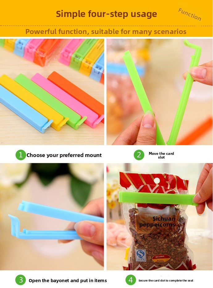 11cm Sealing Clip Food Sealing Clip Eco-friendly Plastic Bag Sealing Moisture-proof Clip