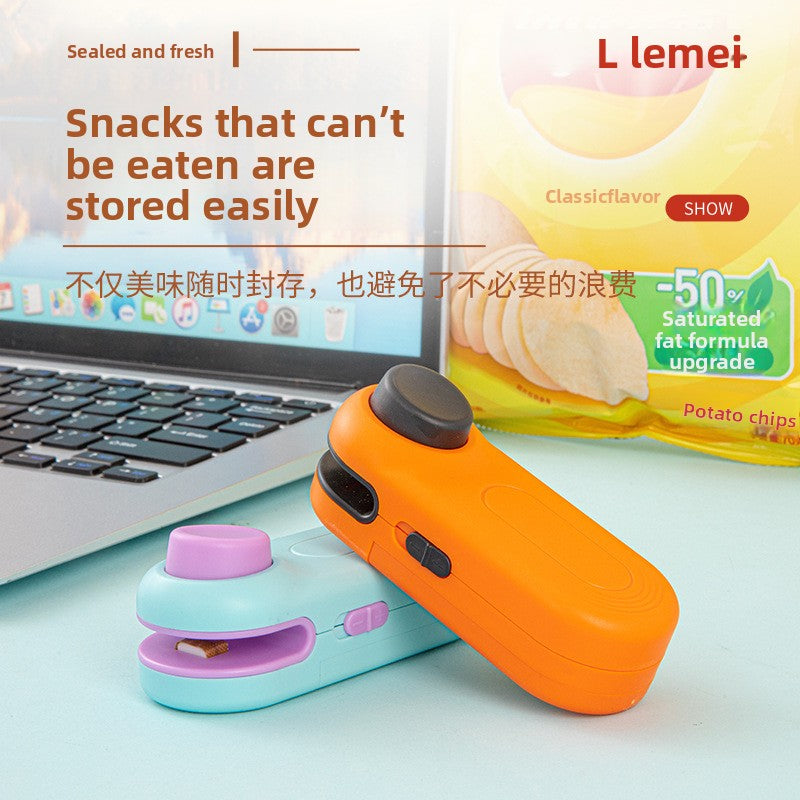 Mini Sealing Machine Small Household Plastic Sealer Snack Moisture-Proof Sealing Artifact Portable Hand Press Plastic Bag Sealer