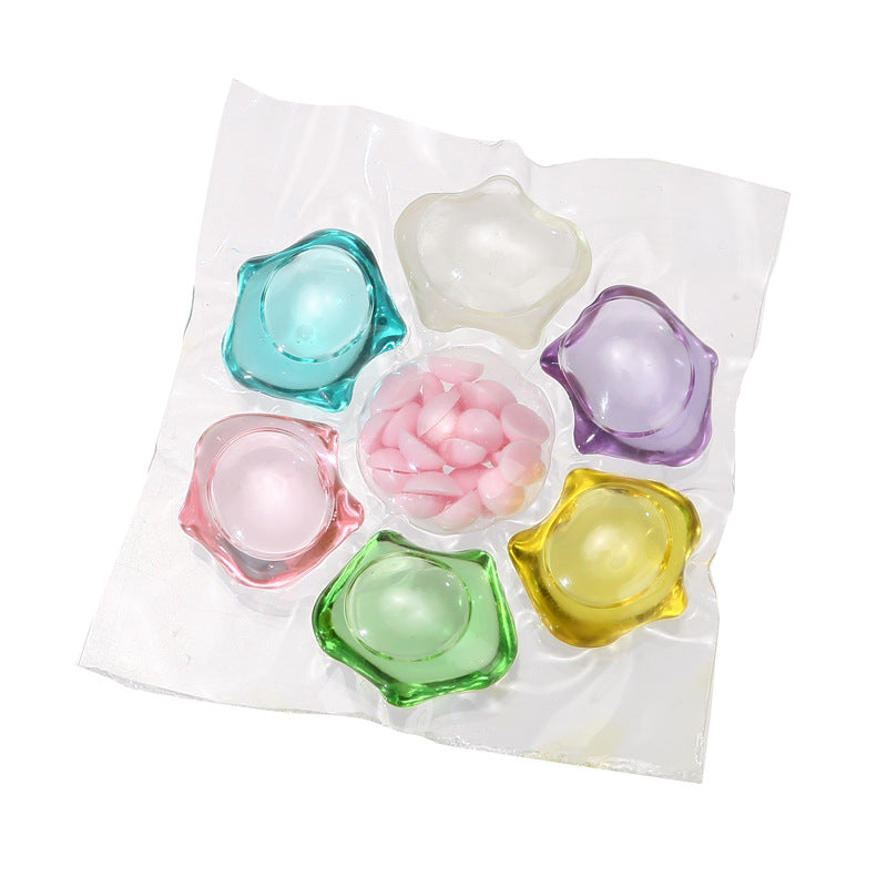 5-in-1 Laundry Pods Long-lasting Fragrance Pods Powerful Stain Removal Softening Antibacterial Mite Removal Laundry Pods Concentrated Laundry Detergent