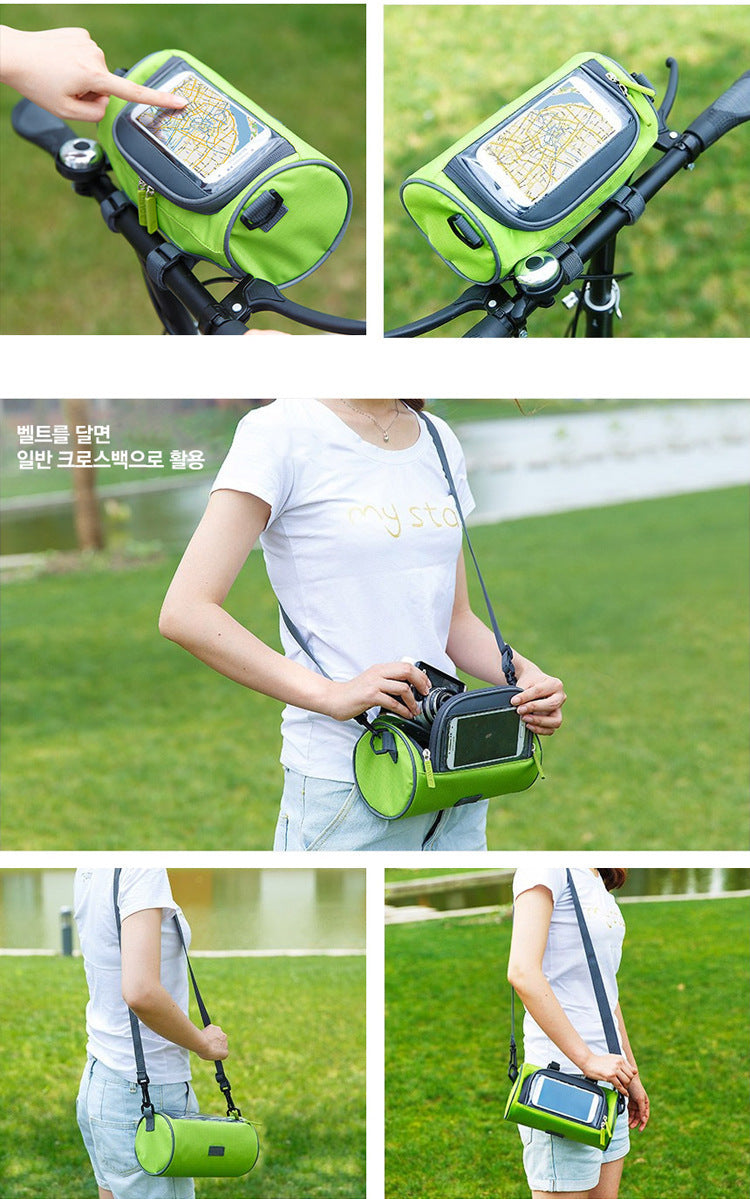 Cross-Border New Bicycle Bag Handlebar Bag Front Bag Mountain Bike Bicycle Accessories Cycling Bag Touchscreen Phone Bag