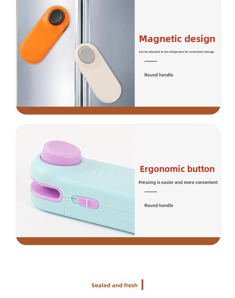 Mini Sealing Machine Small Household Plastic Sealer Snack Moisture-Proof Sealing Artifact Portable Hand Press Plastic Bag Sealer