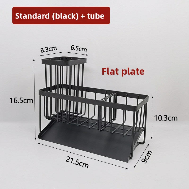 304 Stainless Steel Sponge Holder Sink Cloth Draining Rack Kitchen Supplies Countertop Multifunctional Storage Organizer