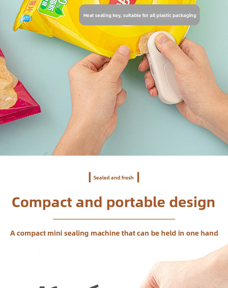 Mini Sealing Machine Small Household Plastic Sealer Snack Moisture-Proof Sealing Artifact Portable Hand Press Plastic Bag Sealer