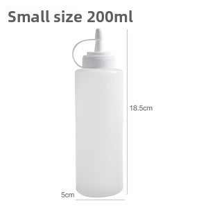 Large Diameter Lidded Spout Squeeze Bottle Household Transparent Plastic Squeeze Bottle Tomato Sauce Honey Bottle Seasoning Bottle Bottle