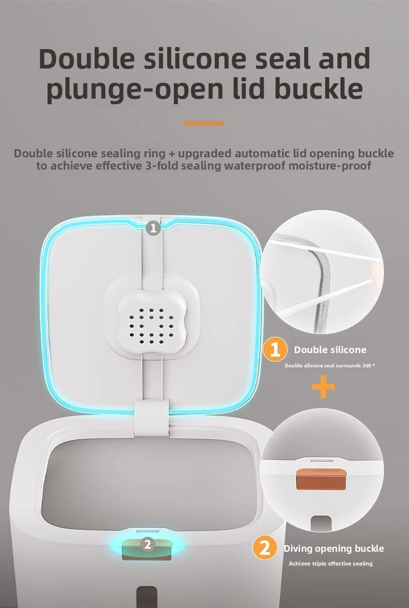 Rice Bucket Household Insect-Proof Moisture-Proof Sealed Food Grade Rice Container Rice Bin Flour High-End Storage Tank Rice Storage Box