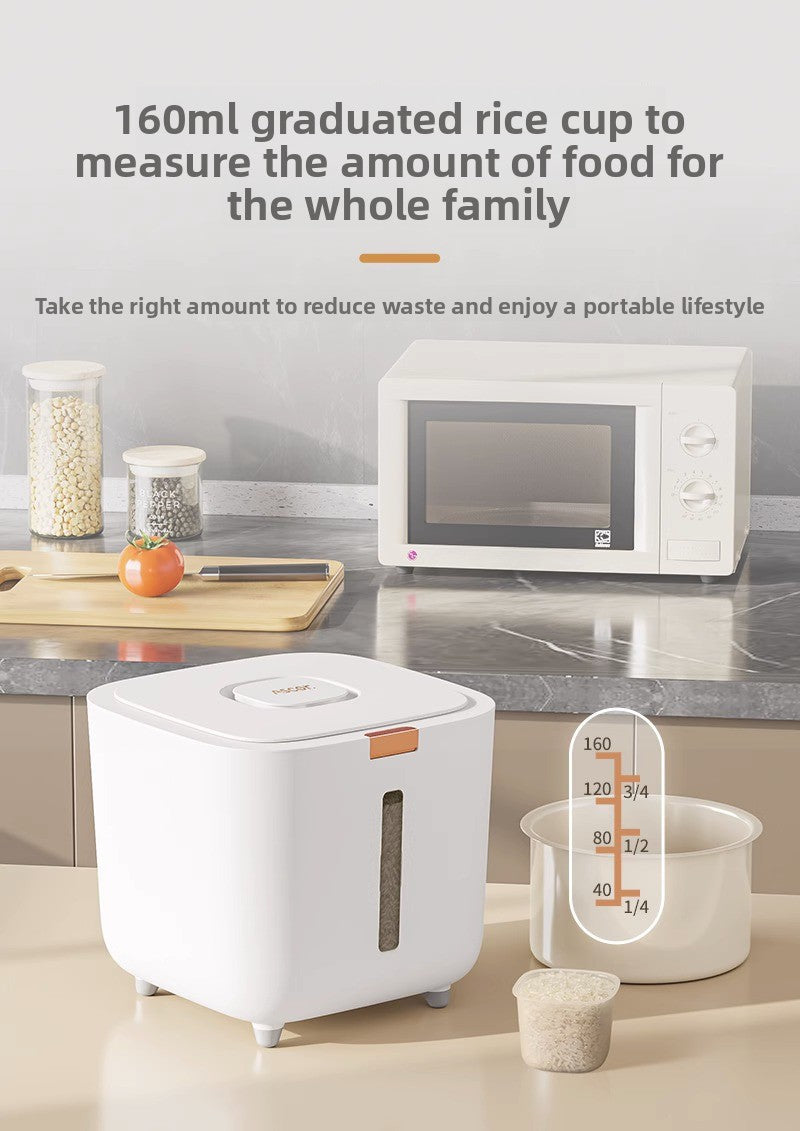 Rice Bucket Household Insect-Proof Moisture-Proof Sealed Food Grade Rice Container Rice Bin Flour High-End Storage Tank Rice Storage Box