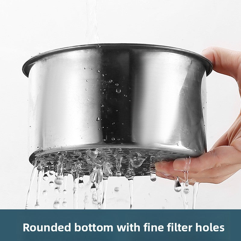 Stainless Steel Swan Drain Basket Hanging Drain Rack Kitchen Sink Special No-Drill Dry and Wet Separation Filter Basket