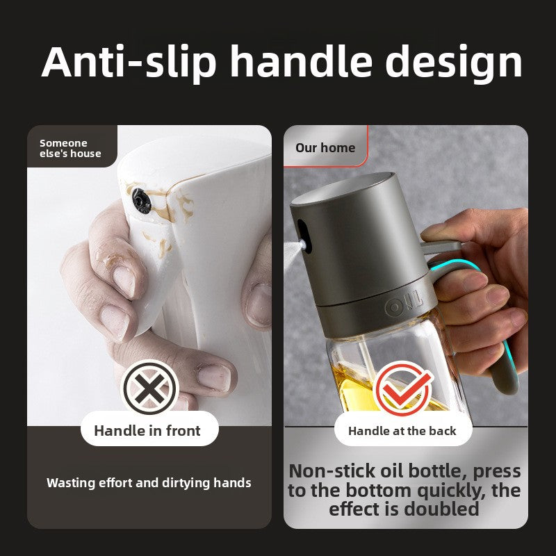 Personalized Design Oil Sprayer Kitchen Household Glass Spray Oil Sprayer Leak-Proof Oil Can Air Fryer Oil Spray Bottle
