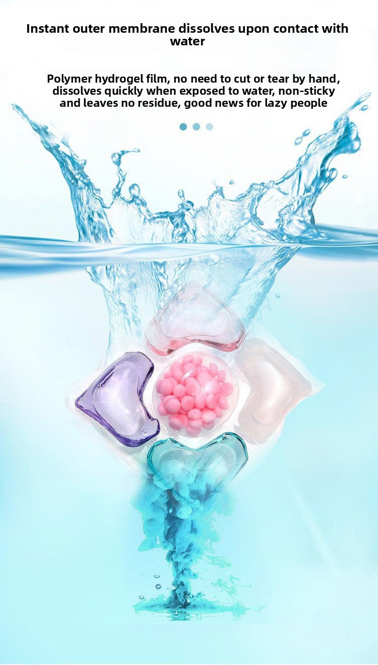 5-in-1 Laundry Pods Long-lasting Fragrance Pods Powerful Stain Removal Softening Antibacterial Mite Removal Laundry Pods Concentrated Laundry Detergent