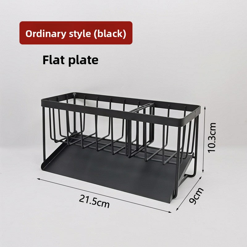 304 Stainless Steel Sponge Holder Sink Cloth Draining Rack Kitchen Supplies Countertop Multifunctional Storage Organizer